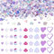 Bestewelry 100 g Kunststoff-Pailletten, Perlen, glänzend, DIY-Pailletten, Tasse, Bastel-Pailletten mit Löchern, violette Pailletten, Großpackung zum Nähen, Sticken, Kleidung, Partys, Nägel,