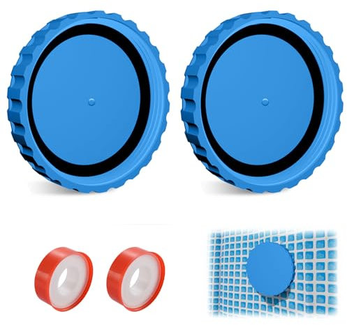 Winterverschluss-Set für Intex Bestway Pools, Winterverschluss Pool, Pool Winter Stopfen, Winterstopfen Pool mit passenden Dichtungen, Frostsicher und Dicht (2 Stück, A)