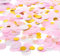 KOLZEMV Confettis Roses Or Rose - Décoration de Table Mariage Anniversaire - Paillettes Multicolores - Biodegradables - 1000 Pièces/50g