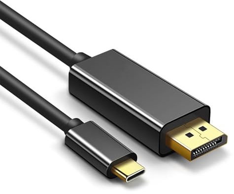 USB Type-C to DisplayPort Cable, 4K 60Hz and 2K 165Hz, 1.8m High-Speed Video Adapter, Compatible with Type-C Devices to DP Monitors