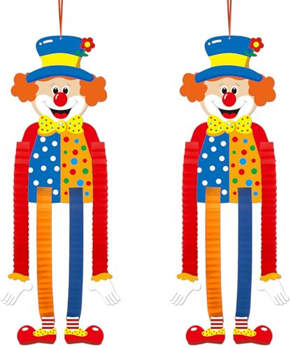 BOOMTOP 2pcs Clown Banner Karneval Clown Deko Hängend Tür Wand Banner Bunt Fasching Geburtstag Party Hintergrund Geburststagsparty Partybanner Fenster Wand Tür Dekoration A