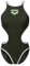 ARENA Damen One Women's Big Logo Swimsuit Badeanzug, Dunkles Salbei/Weiß, 32