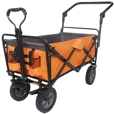 Faltbarer Strandwagen für Einkäufe und Gartenarbeit, Offroad-Trolley mit Handwagen-Funktion