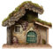 zeitzone Weihnachtskrippe Krippenstall Rustikal Holz Krippe Moos Holzkrippe 21x23cm