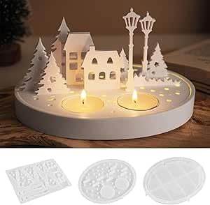 Silikonformen Gießformen Häuser, Silikonform Haus Silikonform Ostern Silikonform Baum Haus Silikonform Kerzenhalter Gießformen Silikon Gießform Haus Gipsformen Giessformen Silikon Silikonform Häuser