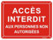 Acuxiaza 2 Pièces Panneau Accès Interdit Aux Personnes Non Autorisées 20x15 cm Aluminium Panneau Propriété Privée Accès Interdit, Protection UV, Imperméable, Facile à Installer