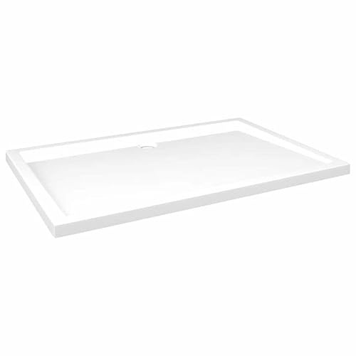Cabina de ducha ABS de 80 x 120 cm, color blanco, rectangular, reforzado con fibra de vidrio y duradero, para baño, plato de ducha estable para diseño moderno de baño