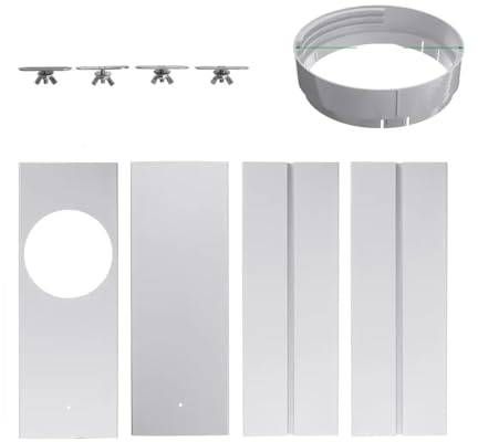 5-teiliges Fenster-Kit for tragbare Klimaanlagen, verstellbare Schiebeplatte, Windschutzadapter, Anschluss, Klimaanlagenzubehör