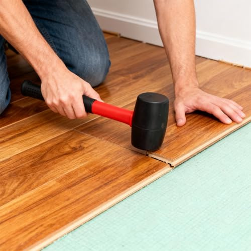 MAKTSAM Vollgummihammer mit rutschfestem Griff, robuster Gummihammer für Pflastersteine, Maurerarbeiten, DIY-Projekte, Zeltaufbau und Fliesenmontage, 3 Stück