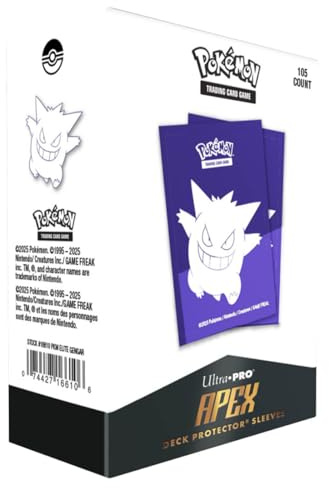 Ultra Pro | Pokemon Elite Series Genga Apex Deck Protector Sleeves (105ct) | Trading Card Game Accessory