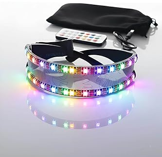 B BachVibes Wiederaufladbare LED-RGB-Brille mit Fernbedienung, mehrfarbig, leuchtende Brille für Partys, Raves, Disco, Festivals und Cosplay – Erwachsene Unisex