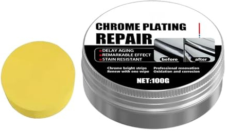 Chrome Cleaner for Cars | 100g Long-Lasting Repair Solution Cream | Chrome Wheel Cleaner,for Stove Sink Grill Oven Cooktop Kitchen Appliance Engine Rim