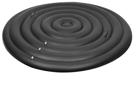 Zeroupshop Inflatable Spa Cover 180 cm Round PVC Adjustable Lid with Heat Retention for Outdoor Pool and Spa Protection(Without handle)