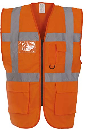 Hi-Vis Sicherheitsweste, Farbe:Hi Vis Orange;Größe:L