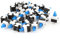 uxcell 30 piezas 6 pines cuadrados 8 mm x 8 mm tipo de enclavamiento DPDT Mini interruptor de botón