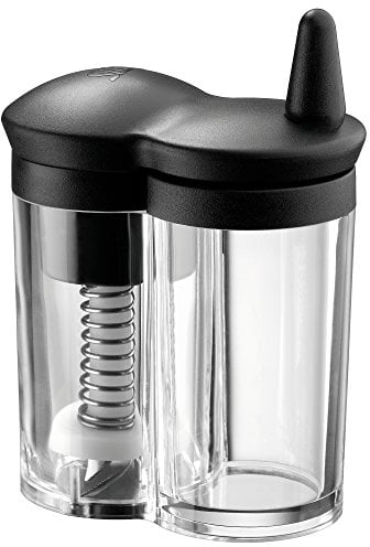 Silit Mulino Muskatmühle mit Reservebehälter, Reibe mit Behälter, Muskatnuss Mühle, Glas, Kunststoff, Muskatreibe