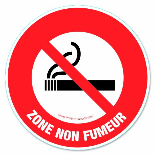 Chapuis DS14 Disque pvc adhésif D170 mm Zone non fumeur