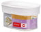 EMSA 513554 Vorratsdose Optima | Für Trockenvorräte | Stapelbar | Rechteckig | 100 % keimfrei | Frische-Dichtung | 100 % Sicher | Weiß/ Transparent | 0,18 L
