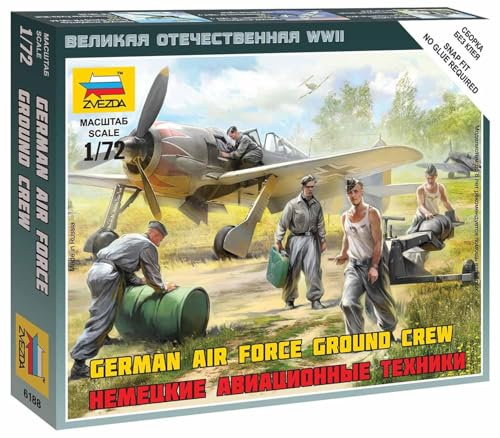 Zvezda 926188-1/72 WWII deutsche Luftwaffe Bodenpersonal - Maßstab 1:72