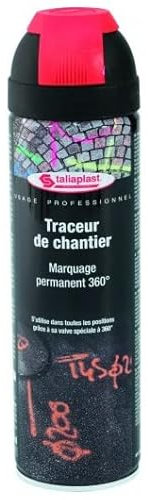 Taliaplast - Bombes de peinture de traçage 500ml - Coloris: Rouge fluo