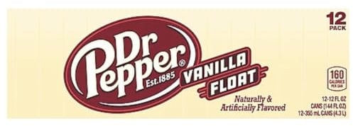 Dr Pepper Vanilla Float 12oz (355mL) - 12pack