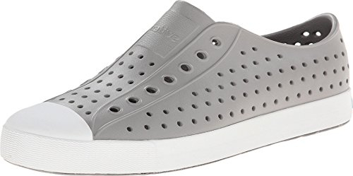 Native Shoes Unisex-Adult Jefferson Lightweight Fashion Sneaker, Pigeon Grey/Shell White, 7 Men/9 Women