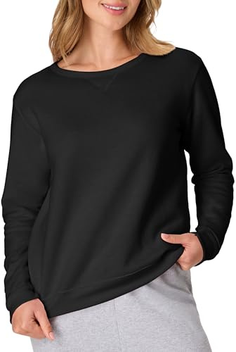 Hanes Women's EcoSmart Crewneck Sweatshirt, Ebony, XX-Large