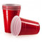 VIVALOO Vasos Grandes Reutilizables - 100 Vasos, 16 oz, 455 ml, Vasos rojos para Beer Pong, Paquete de 100 Vasos