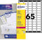 Avery l7651-15 975 Mini-Etiketten, Laserdrucker-Etiketten, 38,1 x 21,2 mm, Weiß