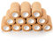 SUPERBE Bande Cohesive Bandage Autoadhésif Elastique 7.5cm x 450cm, Bandage Medical pour Premiers Secours Sports, 12 Rouleaux (Beige)