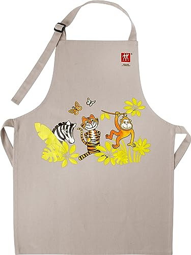 ZWILLING Kinderkochschürze mit farbenfrohem Tiermotiv, Baumwolle, Mehrfarbig