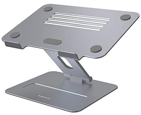 Yanavee Laptop Ständer, Premium Aluminium Laptop Computer Ständer Höhenverstellbar, Ergonomisch Notebook Ständer Kompatibel für alle 10-17 Laptops - Space Grau