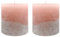 Knüllermarkt 32903 I Stumpenkerzen rosa mit silbernen Glitzer 2er Set Kerzen Dekoration deko Flair Weihnachten
