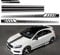 OPSLEA 5 Stück Vinyl Auto Seitenaufkleber Langer Streifen Auto Body Racing Sport Aufkleber Universal Auto LKW DIY Aufkleber Streifen Vinyl Aufkleber Dekoration (Schwarz)