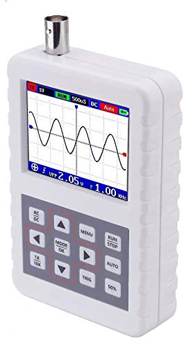 VISLONE DSO PRO Digitales Oszilloskop Handheld-Oszilloskop Mini-Oszilloskop in Handflächengröße mit 5M Bandbreite 20MS/s Abtastrate mit P6100 Oszilloskop-Tastkopf