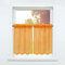 SCHOAL Scheibengardine mit Tunnelzug/Kräuselband 2 Stück Gardinen Küche Set Bistrogardinen Voile Stores Fenstergardine Uni Orange BxH 66x61cm