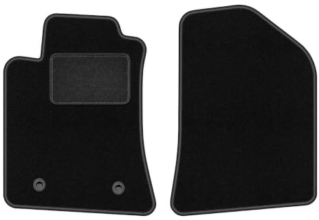 Velours-Fußmatten vorne passend für Toyota Avensis II T25 2003-2009, LUX | passend für Kombi/Liftback/Limousine; Velours-Teppich (Polypropylen), ca. 6,5 mm; rutschfest, ovale Befestigungen (Typ TL)