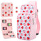 FANPL Custodia per il trasporto per Nintendo Switch/OLED/Lite da viaggio Lite, zaino con spalla rosa con custodia e tappi per impugnature per pollice, accessori per le ragazze （Strawberry）