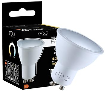EDO, FARI LED-Lampe 10W, Warmweiß- 3000K WW, 1000lm, nicht dimmbar, led GU10 3000K, sparlampen, led lampen glühbirne, 1 Stück, EDO777493