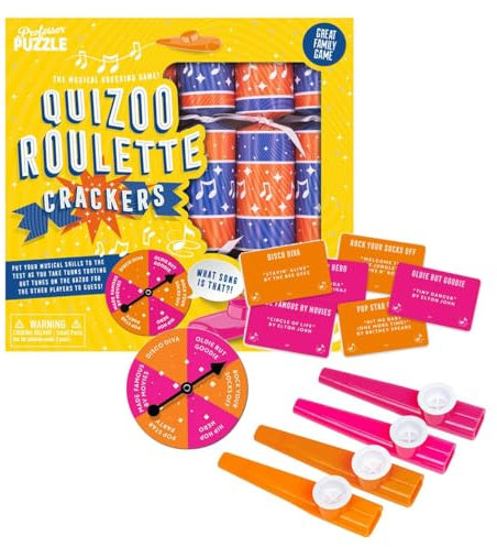Celebration Crackers Professor Puzzle FSC Mix Weihnachtsknallbonbons Kazoo Spiel: 6 x 12 : Quizoo Roulette