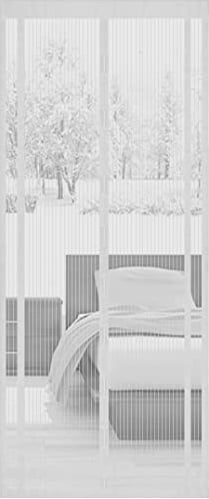Sekey Fliegengitter Balkontür zuschneidbar – Magnet & selbstklebend, ohne Bohren | Insektenschutzvorhang für Balkon-, Terrassen- und Zimmertüren, 130x220 cm, Weiß