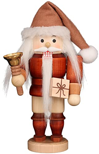 Christian Ulbricht Nussknacker Weihnachtsmann mit Glocke Natur - 15,5 cm