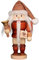 Christian Ulbricht Nussknacker Weihnachtsmann mit Glocke Natur - 15,5 cm