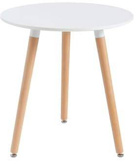 Vente-unique Esstisch für 2 Personen - MDF & Buche - Weiß - ROLENA