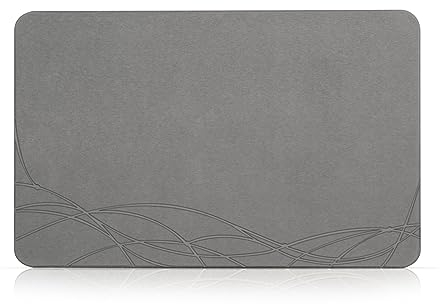 NAYAHOSE Badematte Stein Super Saugfähig, Stone Bath Mat, Kieselgur Natürlich Stein Badematte 60x39cm rutschfest, Duschvorleger Badvorleger Schnell Trocknend