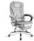Blisswood Executive Office Chair With Footrest & Lumbar Support Ergonomic Recliner Computer Desk Chair Adjustable Back Rest Heavy Duty 360° Swivel Gaming Chair Grey for Home Office with Tilt Function