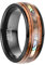 NUNCAD Schwarzer Holz Ring für Männer Wolframcarbid Ringe Herren Abalone-Muschel Ring Verlobungs Ring 8mm Größe 65 (20.7)