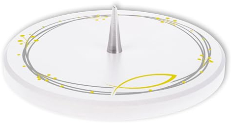 FRITZ COX Kerzenständer Fisch, Holz, Weiss, 12cm