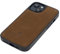 PORTER RILEY - Leather Case Compatible with iPhone 15 Pro. Premium Genuine Leather Slim Back/Bumper/Shell/Shockproof Case (Chocolate Brown)