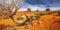 MIRRORANG 120x50cm Reptile Habitat Background Orange Desert Terrarium Background Vinyl Background